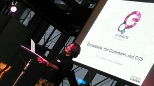 Jill Cousins talking about the European Commons at Sharing is Caring 2012 