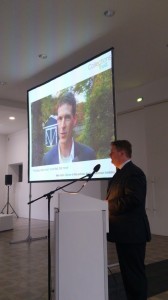 Nicholas Poole presenting the European Commons at Europeana's Annual General Meeting, November 2012, referring to the inspiration stemming from Michael Edson's work